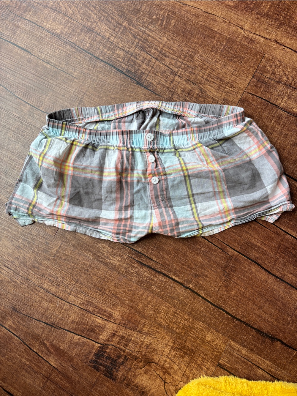 Xhilaration Plaid Cotton Lounge Shorts in Gray, Pink, Yellow